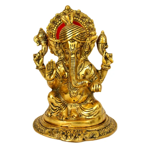 Golden Lord Ganesha Idol A Symbol of Prosperity W-29-A