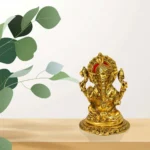 Golden Lord Ganesha Idol A Symbol of Prosperity W-29-A - Image 5