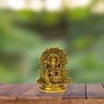 Metal Lord Ganesha Idol W-42-C - Image 5