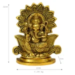 Metal Lord Ganesha Idol W-42-C - Image 4