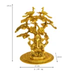 Divine Metal Lord Ganesha Idol Under Kalpavriksha W-99-B - Image 4