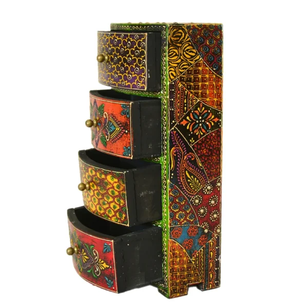 Hand-Painted Wooden Mini Storage Chest WD-20-A