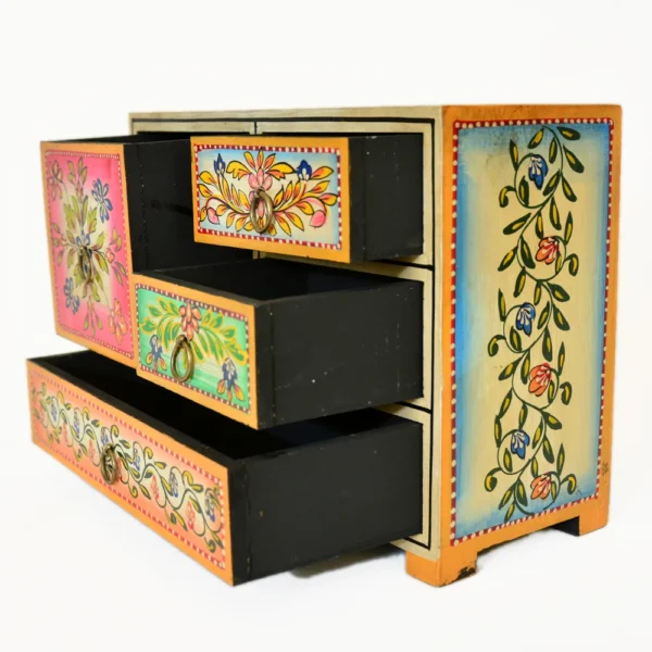 Handcrafted Wooden Mini Chest of Drawers WD-9-A