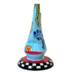 Hand-Painted Wooden Abstract Face Sculpture WD-18-A-B - Image 2