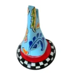 Hand-Painted Wooden Abstract Face Sculpture WD-18-A-B - Image 3