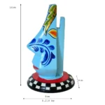 Hand-Painted Wooden Abstract Face Sculpture WD-18-A-B - Image 4