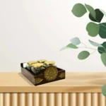 Wooden Jar Organizer with 4 Glass Jars & Tissue Holder WD-28-A - Image 5