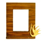Handcrafted Wooden Photo Frame with Elegant Golden Accent WD-36-A - Image 3