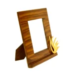 Handcrafted Wooden Photo Frame with Elegant Golden Accent WD-36-A