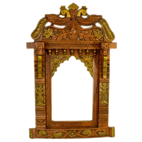 Handcrafted Wooden Temple Style Mirror Frame WD-62-A