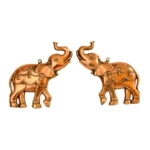 Decorative Elephant Wall Hangings | Antique Finish – G-206-A (Set of 2)