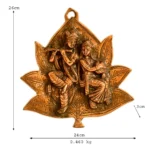 Handcrafted Wall Hanging Radha Krishna on Leaf G-131-A - Image 4