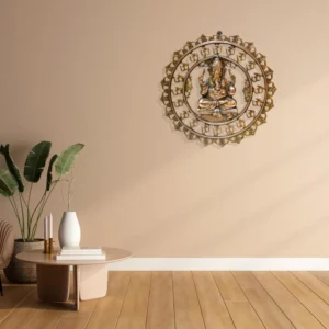 Sacred OM Ganesha Wall Hanging – Antique Finish - G-141-A