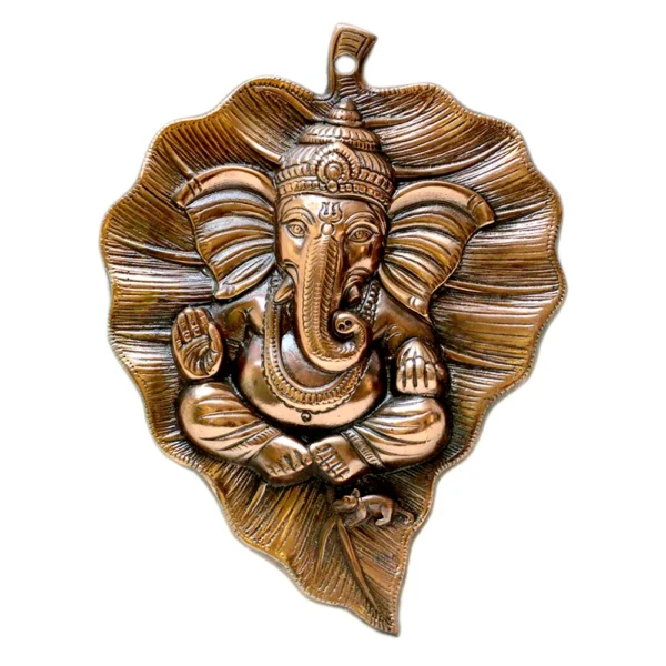 Lord Ganesha Wall Hanging on Leaf G-145-A