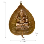 Lord Ganesha Wall Hanging on Peepal Leaf G-146-A - Image 4
