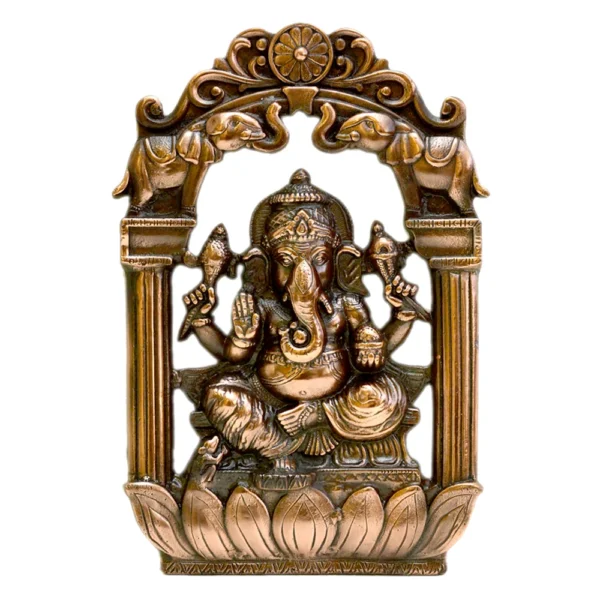 Ornate Ganesha Wall Hanging with Elephant Arch Design G-149-A