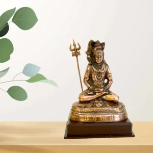 Lord Shiva in Meditation – Antique Finish Statue - G-79-B