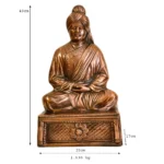Swami Vivekananda Sitting Idol Antique Finish G-82-A - Image 4