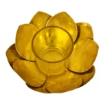 Golden Lotus Tea Light Candle Holder I-131-A - Image 4