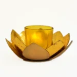 Golden Lotus Tea Light Candle Holder I-131-A