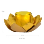 Golden Lotus Tea Light Candle Holder I-131-A - Image 5