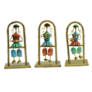 Handcrafted Tribal Musician Figurine Set (Set of 3) - I-3