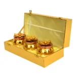 Luxury Decorative Golden Jars, Ideal for Home Decor & Gifting - W-70-A