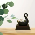Elegant Black Swan Decorative Candle Holder F-108-B