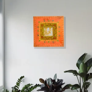 Handcrafted Tribal Art Wall Frame  - WD-121-A (Without Stand)