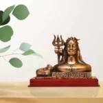 Adiyogi Shiva Idol with Nandi Antique  Finish G-219-A - Image 5
