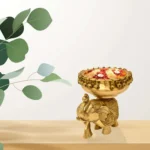 Brass Elephant Urli with Bells BR-273-A - Image 5