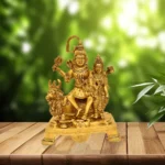 Divine Brass Shiva Parivar Idol on Nandi BR-285-A - Image 5