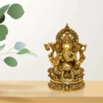 Intricately Handcrafted Brass Lord Ganesha Idol BR-294-A - Image 5