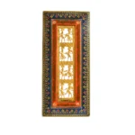 Handcrafted Tribal Folk Art Wall Frame – Vertical Wooden Decor - WD-103-A-B