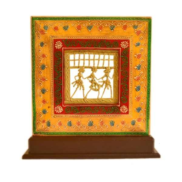 Handcrafted Warli Dance Wall Frame - WD-122-A - Image 1