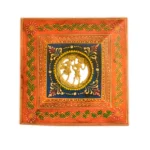 Handcrafted Radha Krishna Wall Frame – Wooden Décor - WD-101-A (Without Stand)
