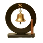 Brass Hanging Temple Bell with Om Symbol - BR-275-A