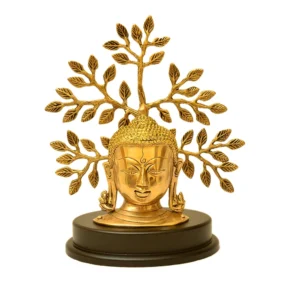 Buddha Head Under Tree Brass Idol - BR-276-A