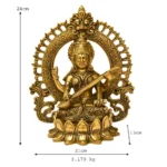 Exquisite Brass Saraswati Idol BR-281-A - Image 4