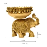 Brass Elephant Urli with Bells BR-273-A - Image 4