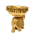 Brass Elephant Urli with Bells BR-273-A - Image 3