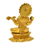 Brass Goddess Saraswati Idol Handcrafted Sculpture BR-267-A - Image 3