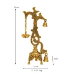 Brass Twin Bell Hanging Diya BR-264-A(Set of 2) - Image 5
