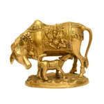 Kamdhenu Cow and Calf Brass Idol - BR-271-A