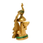 Handcrafted Brass Peacock Diya with Meenakari Work BR-266-A - Image 3