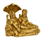 Brass Lord Vishnu & Goddess Lakshmi on Sheshnag | Divine Home Decor Idol - BR-268-A