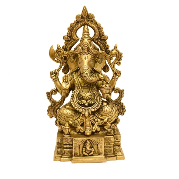 Majestic Brass Lord Ganesha Idol - BR-272-A - Image 1