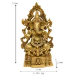 Majestic Brass Lord Ganesha Idol BR-272-A - Image 4
