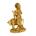 Brass Krishna with Cow Idol Playing Flute BR-288-A - Image 2