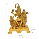 Divine Brass Shiva Parivar Idol on Nandi BR-285-A - Image 4